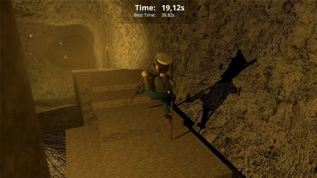 高跷男踩竹马/Stilt Fella