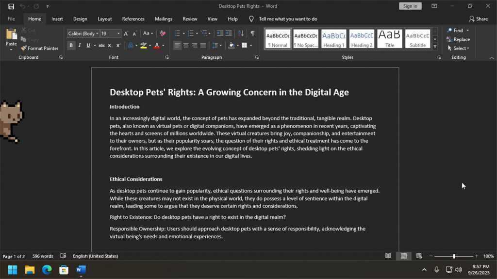桌面宠物/Desktop Pet Project