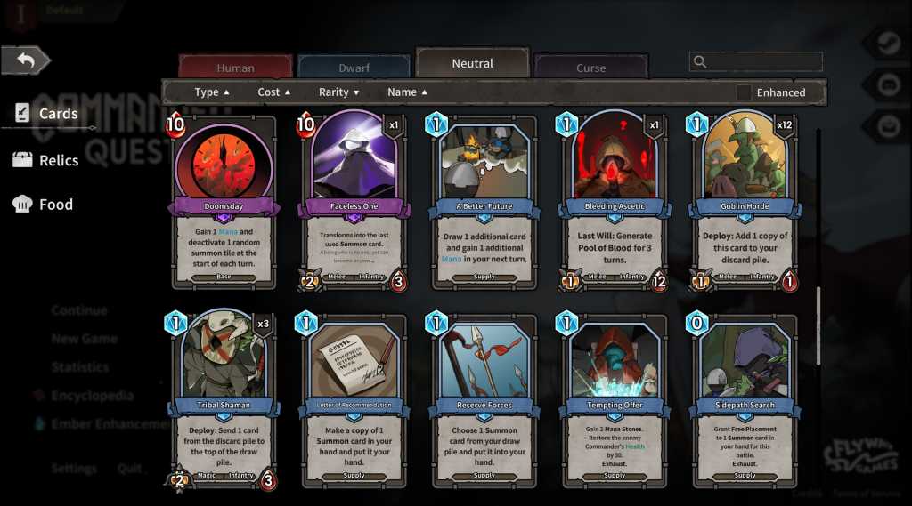 牌兵布阵/Commander Quest