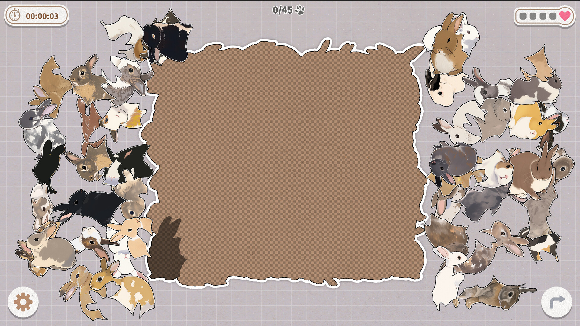 挤在一起的兔兔/Bunnies Huddled Together