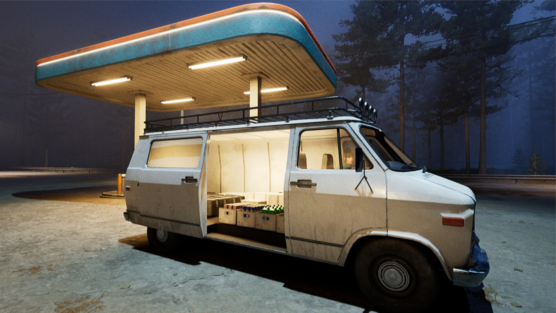 出口前:加油站/Before Exit: Gas Station